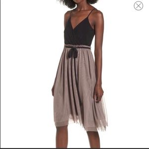 Leith Mixed Media Midi Dress